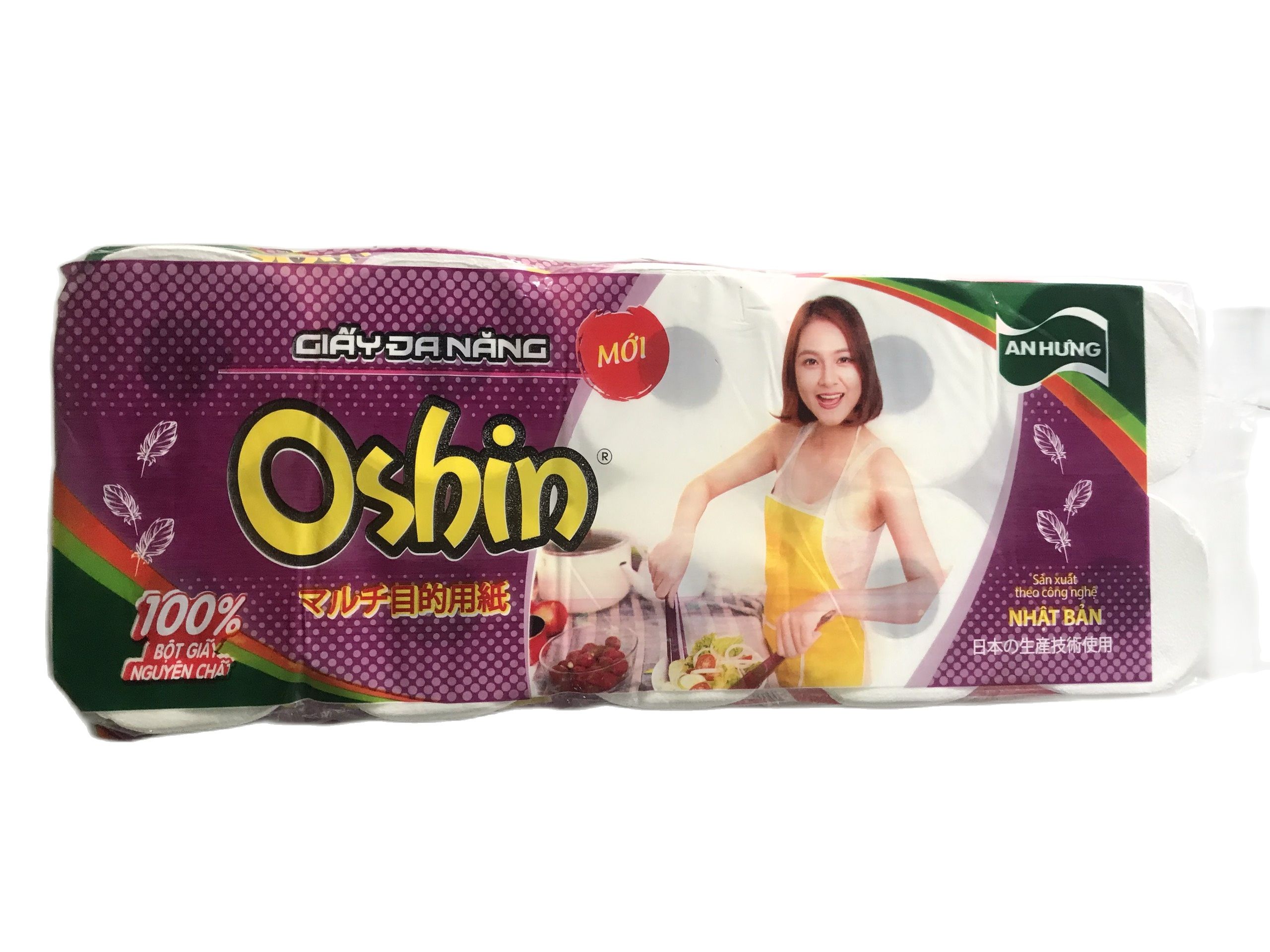 Giấy vệ sinh cao cấp Oshin ( 2 lớp, 900gr/1 bịch)
