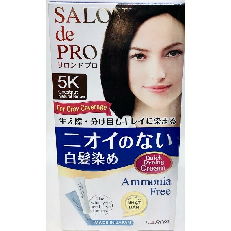 THUỐC NHUỘM TÓC PHỦ BẠC SALON DE PRO CHO PHỤ NỮ KHÔNG MÙI HÔI
