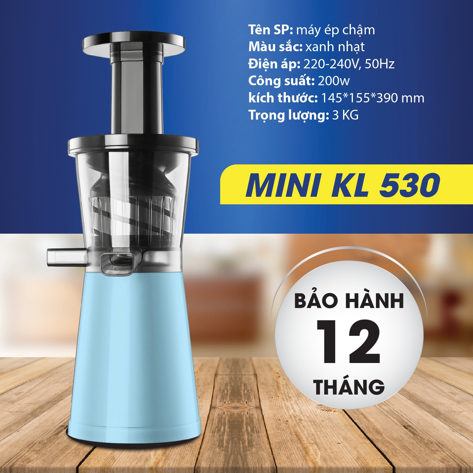 MÁY ÉP CHẬM KALITE KL 530