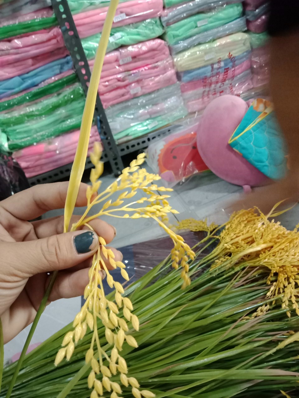 bông lúa giả trang trí phong thuỷ