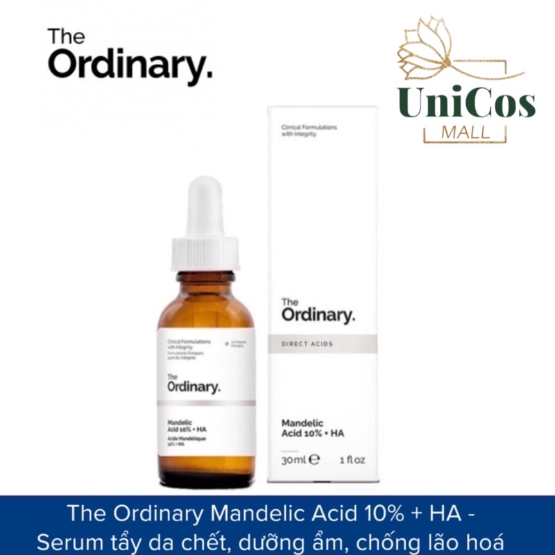 The Ordinary Mandelic Acid 10% + HA - Serum tẩy da chết, dưỡng ẩm, chống lão hoá