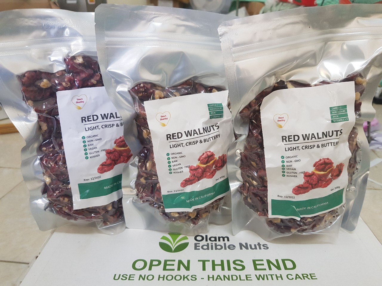 Nhân óc chó đỏ nhập Mỹ 500Gr