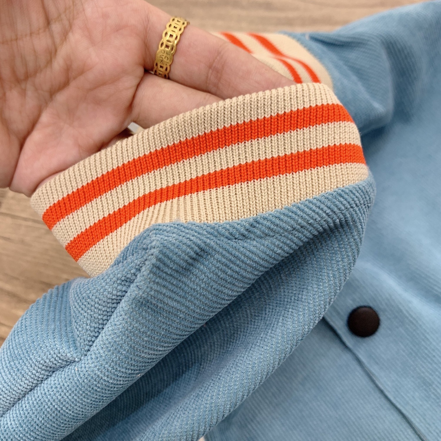 Áo local brand Bomber nữ nhung cầu vồng End