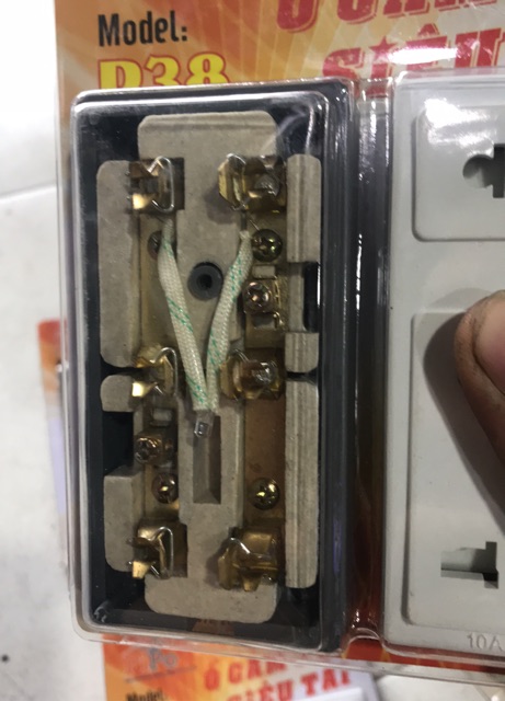 Ổ cắm 3 lổ siêu tải PIPo(lõi sứ)6000w