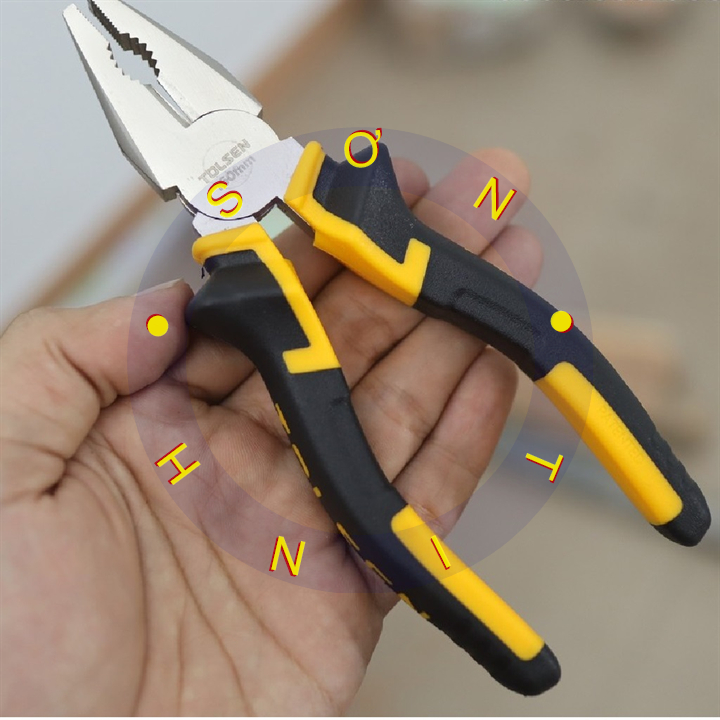 Kìm răng điện đa năng tolsen mũi vuông 6” - 10000