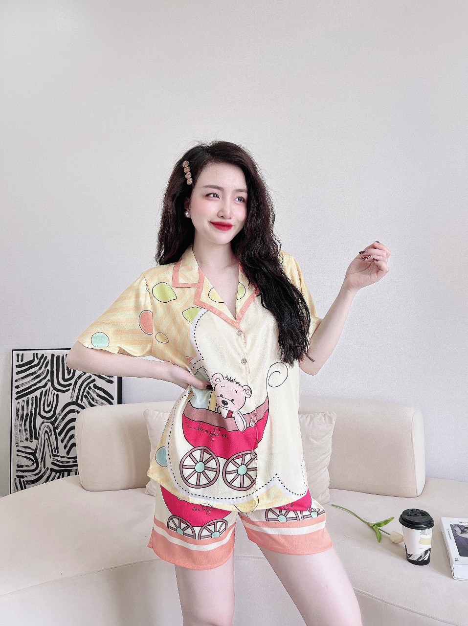 Bộ đùi - lụa xước ánh kim cao cấp (ĐẢM BÀO GIỐNG HÌNH 100%) - SIZE 40 - 60kg