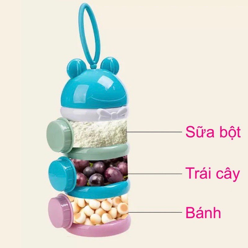 Hộp chia sữa và thức ăn 3 tầng HCS01