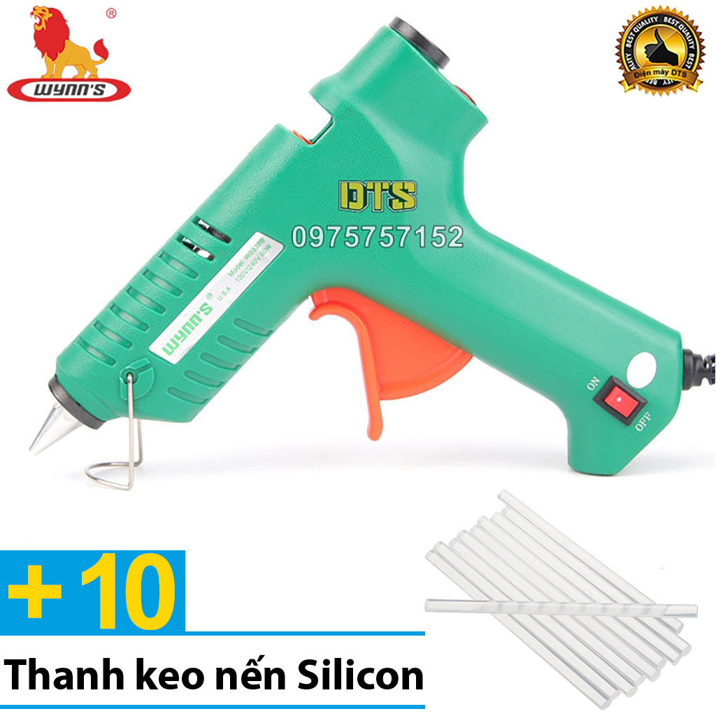 Máy bắn keo nến silicon cầm tay 60W WYNN'S Kapusi JAPAN + Kèm 10 thanh keo nến Silicon