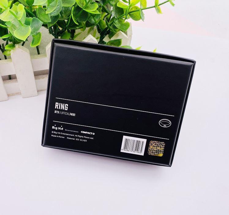 Nhẫn đôi Logo BTS tặng kèm 7 ảnh thẻ