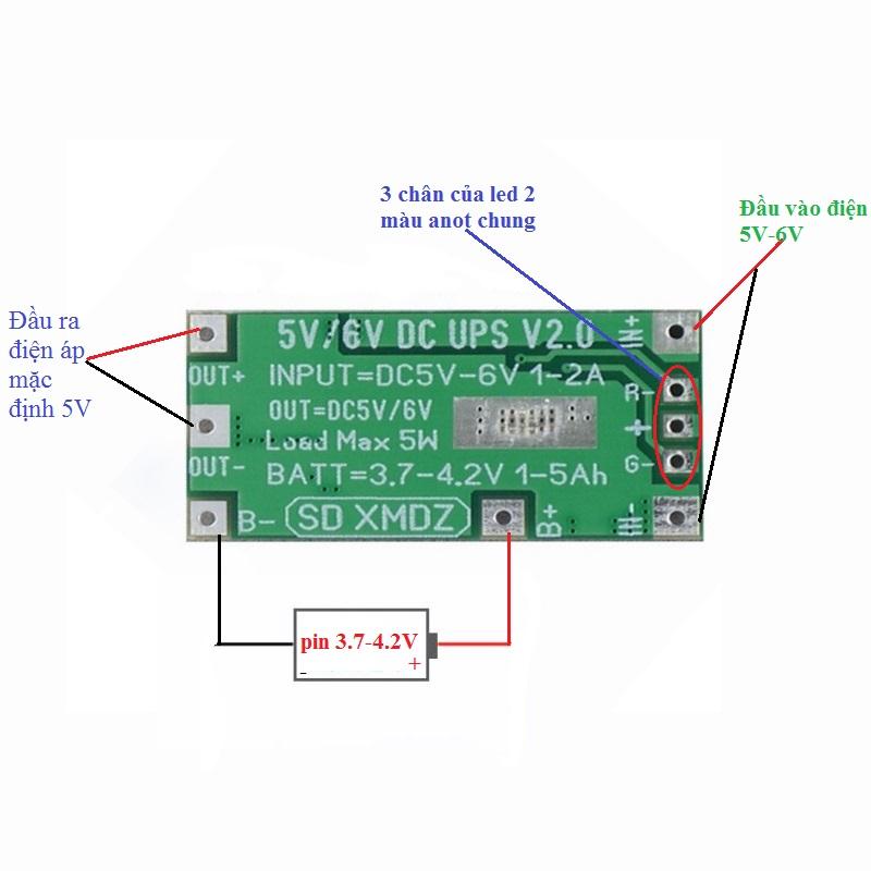 MẠCH UPS CHUYỂN NGUỒN TỰ ĐỘNG 5V 5W