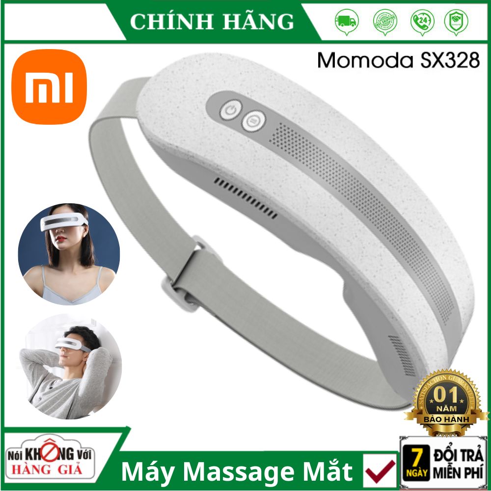 Máy massage mắt vật lý trị liệu nóng lạnh xiaomi momoda sx328 3 chế độ mát xa tùy chỉnh - kết nối bluetooth phát nhạc - máy massage thông minh , máy massage cao cấp - bảo hành 12 tháng