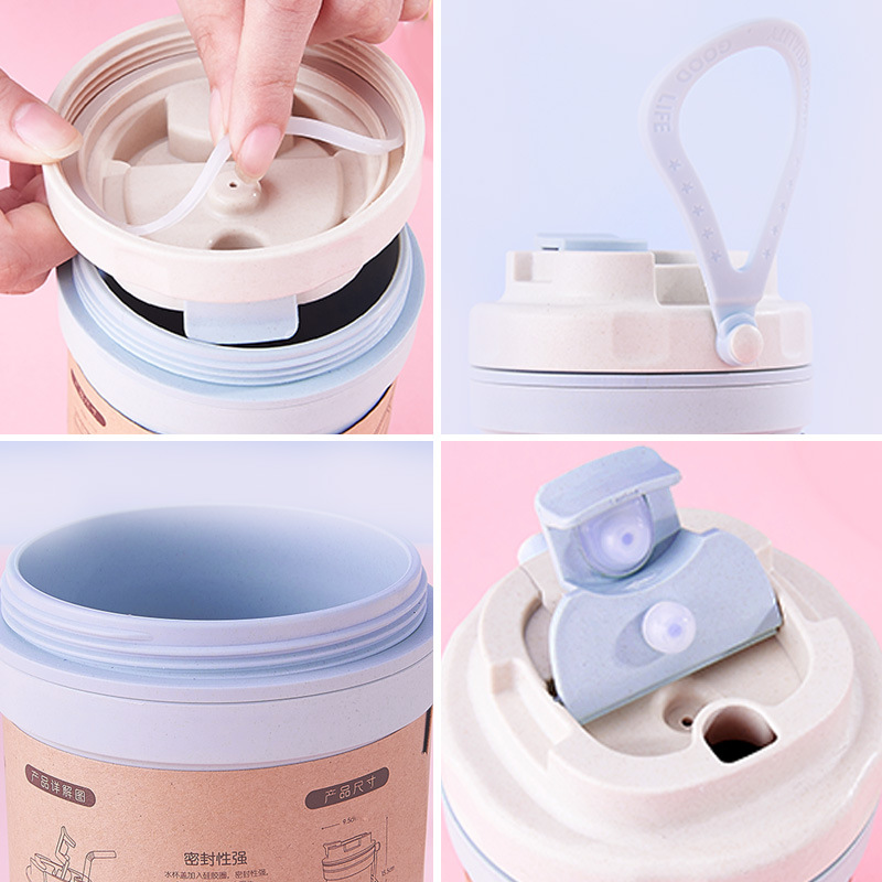Bình nước nhựa lúa mạch 2 lớp 500ml