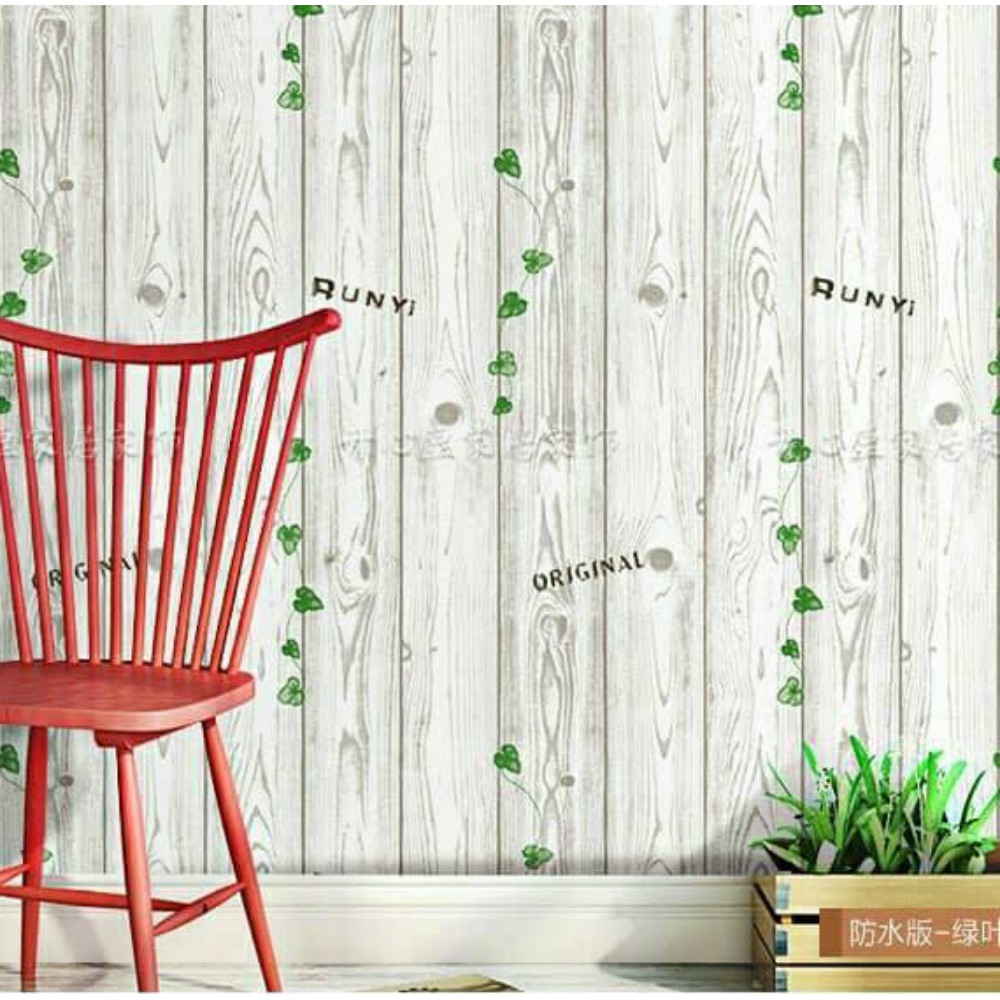 Giấy dán tường vân gỗ trắng BINBIN DTL48 (10mx0.6m)