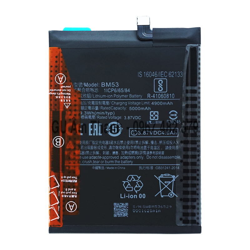 Pin thay thế cho xiaomi mi 10t 5g 5000mah zin
