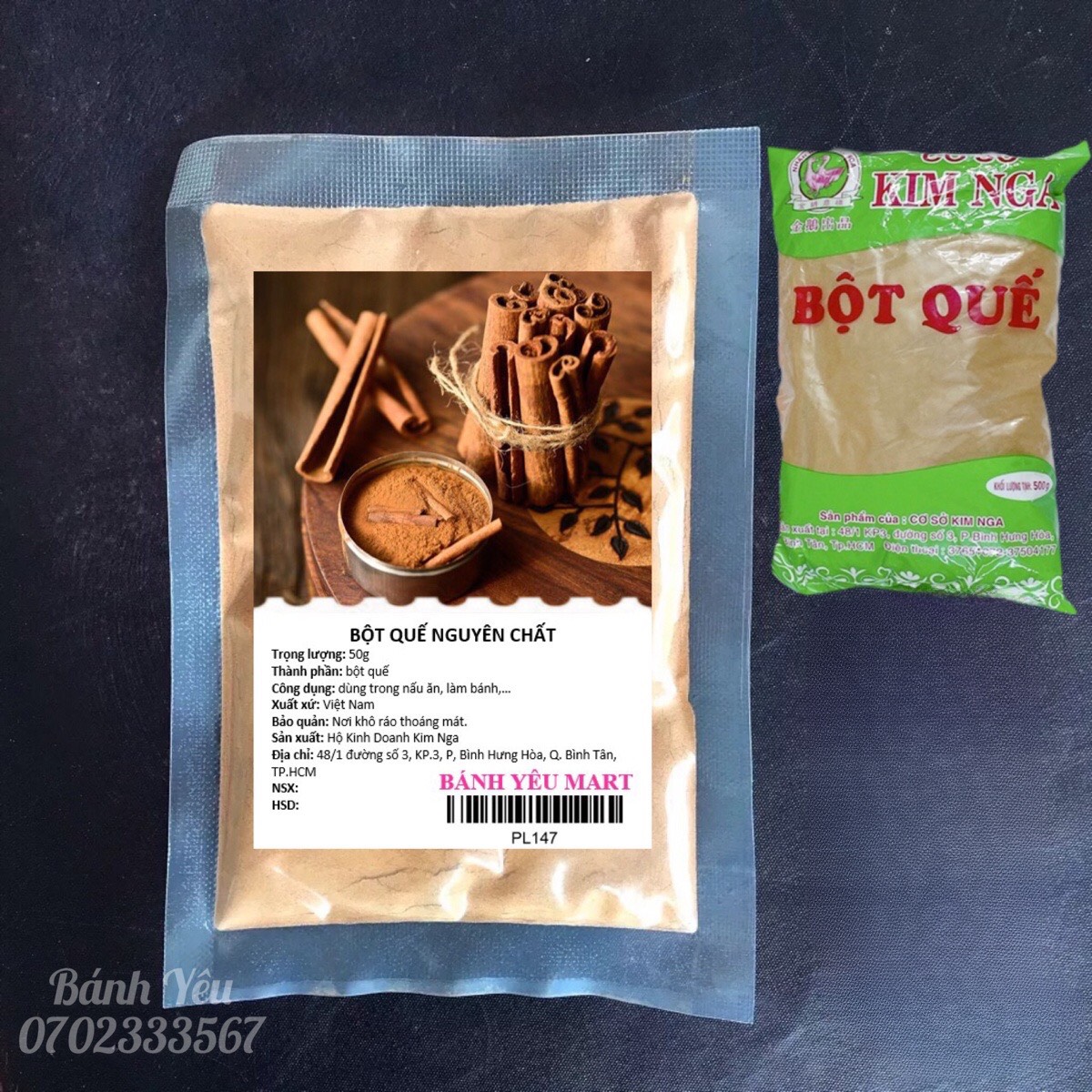 Bột quế nguyên chất làm gia vị các món ăn,bánh kẹo,..Chia-50g