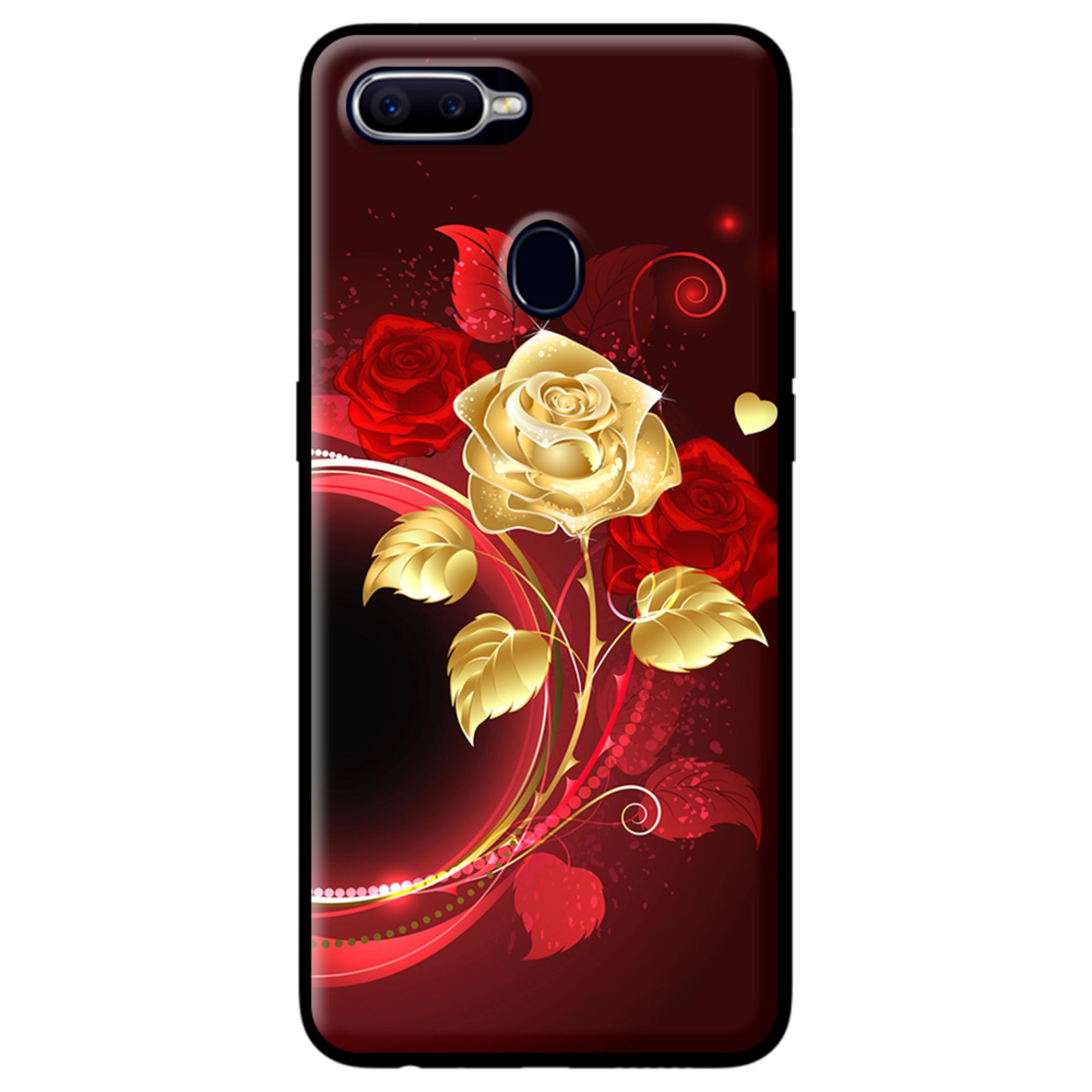 [HCM]Ốp Lưng Oppo A7 - A5s - Nhánh Hồng Vàng