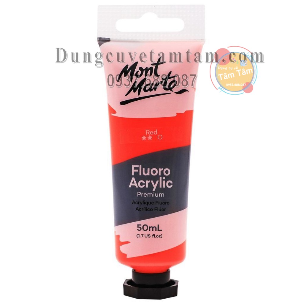 [ TÂM TÂM ]-Màu Acrylic METALLIC và Acrylic FLUORO Mont Marte 50ml