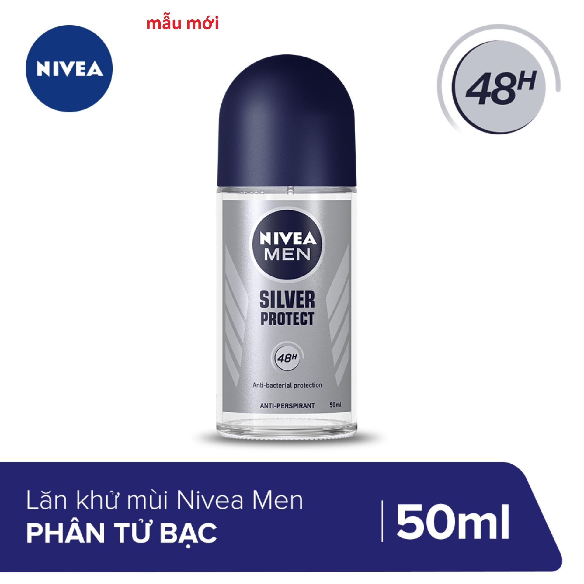 [HCM]Lăn khử mùi Nivea Men Silver Protect chai 50ml