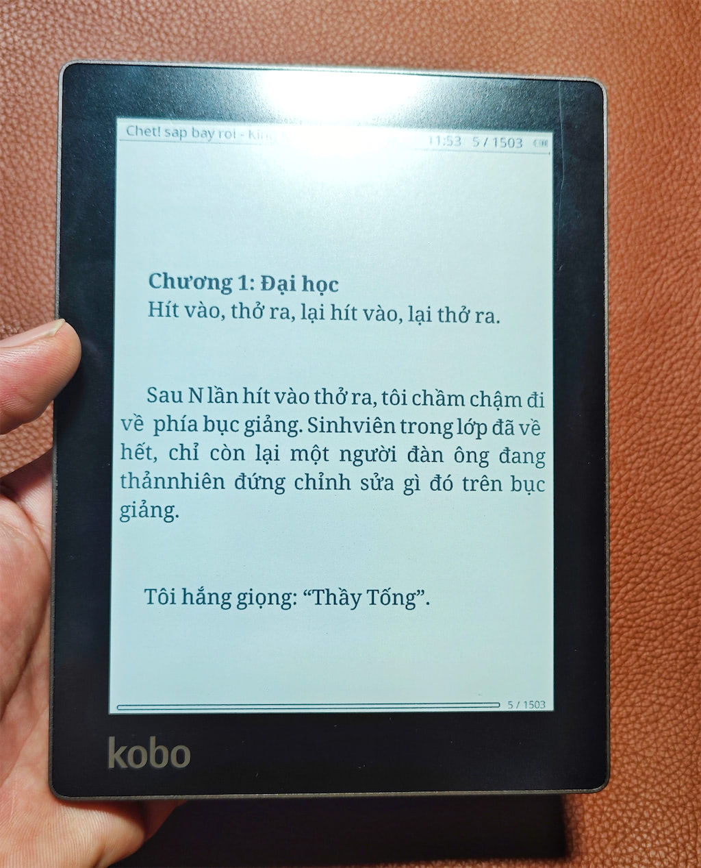 Máy Đọc Sách Kobo Aura 6 Inch Có Đèn Nền, Cài Sẵn Koreader, Patch Update