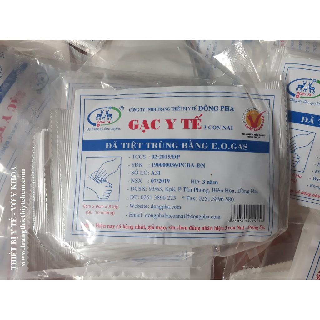 GẠC Y TẾ TIỆT TRÙNG ĐÔNG PHA (THÙNG 50/100 GÓI, GÓI 10 MIẾNG)