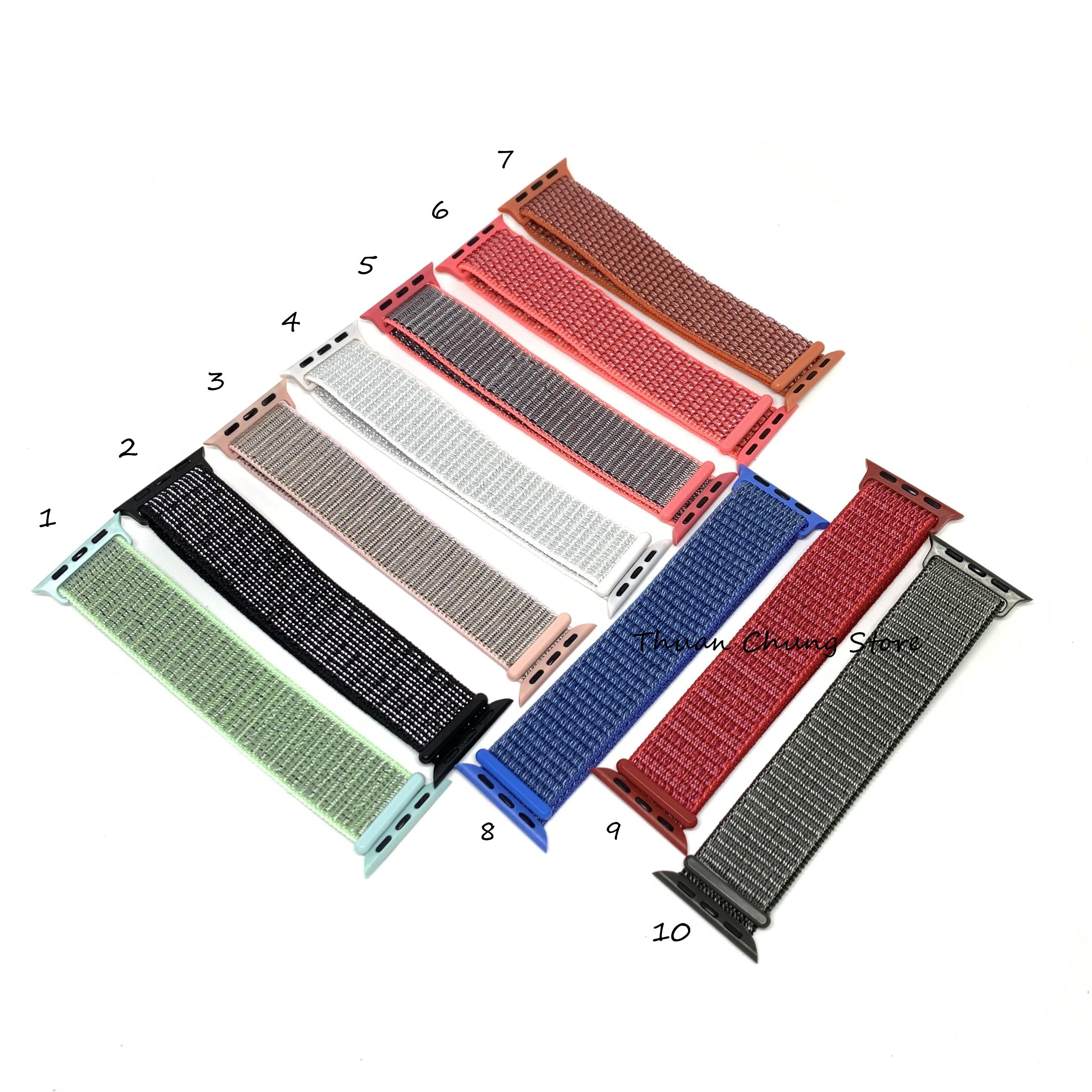 Dây Nylon Sport Loop Apple Watch 38mm/40mm 42mm/44mm tương thích Gen 1 Gen 2 Siri 2 3 4 5