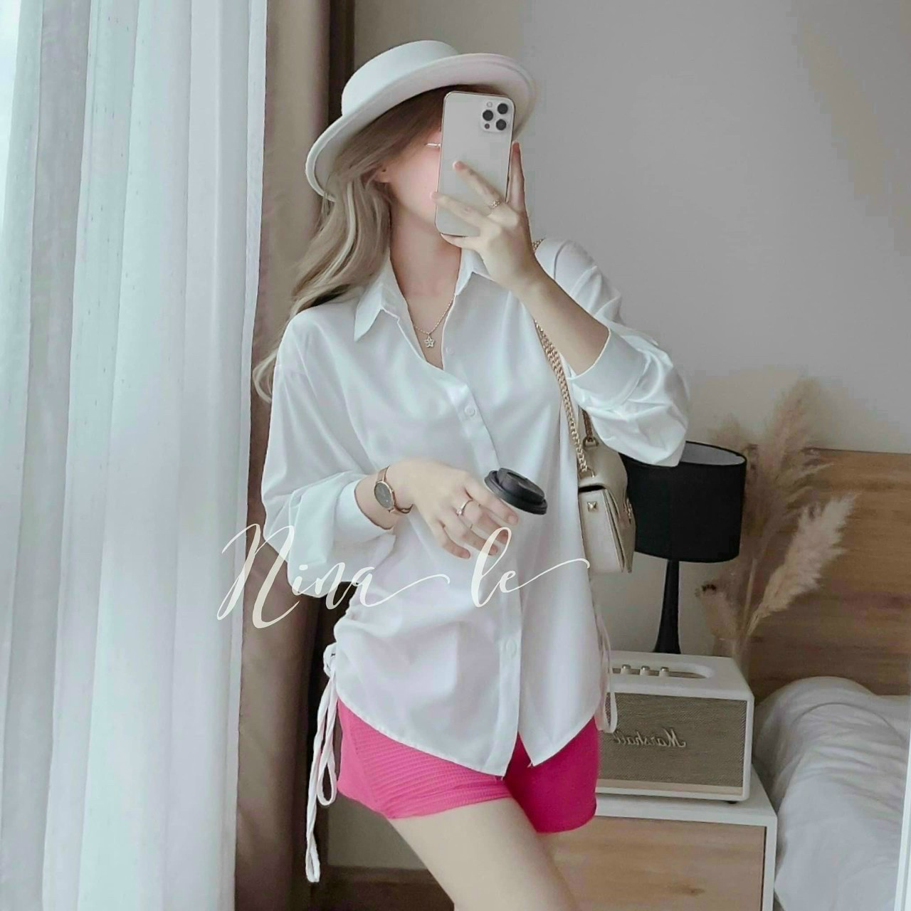 sét bộ tay dài cổ sơ mi đầy phong cách