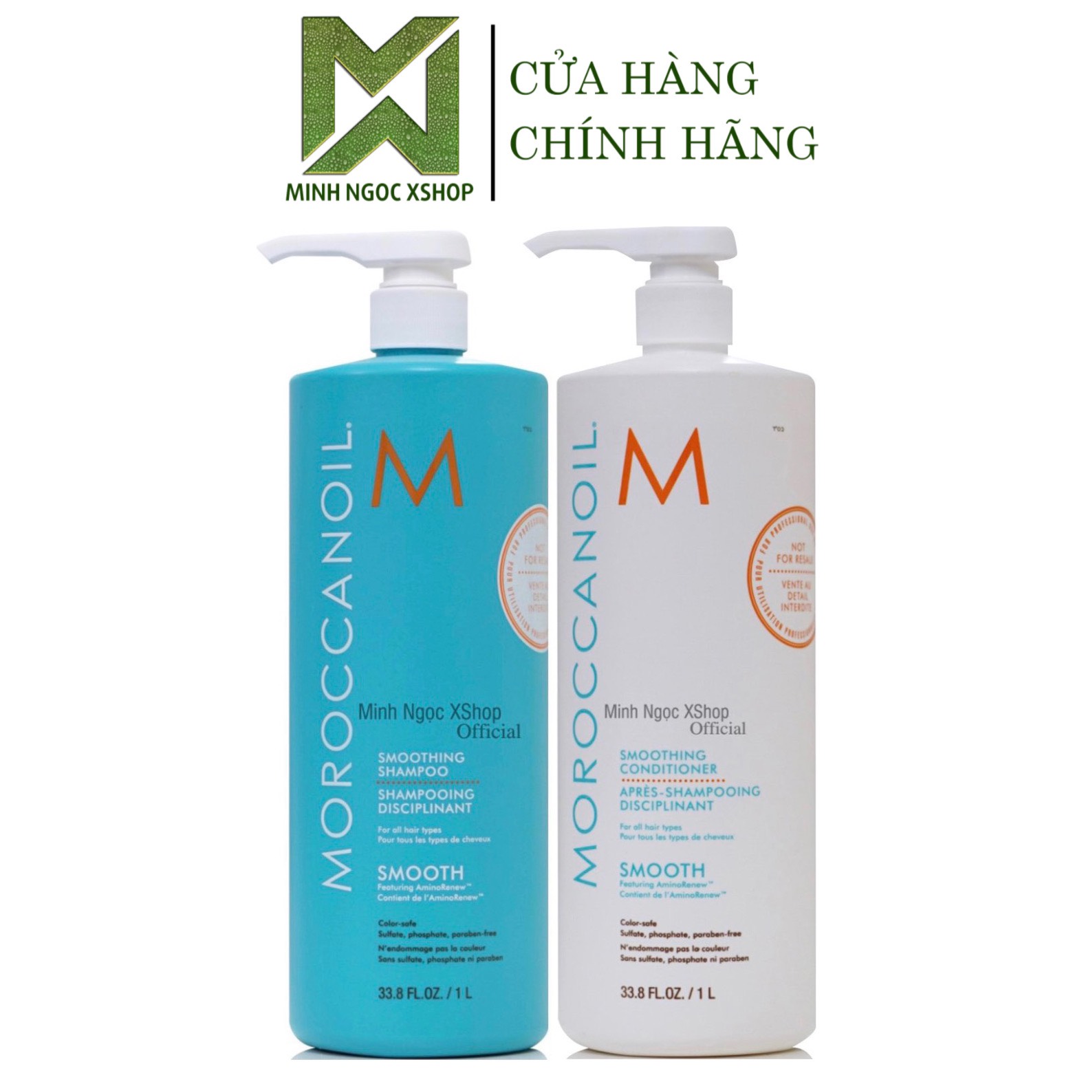 Dầu gội xả suôn mượt Moroccanoil Smoothing 1000ML chính hãng