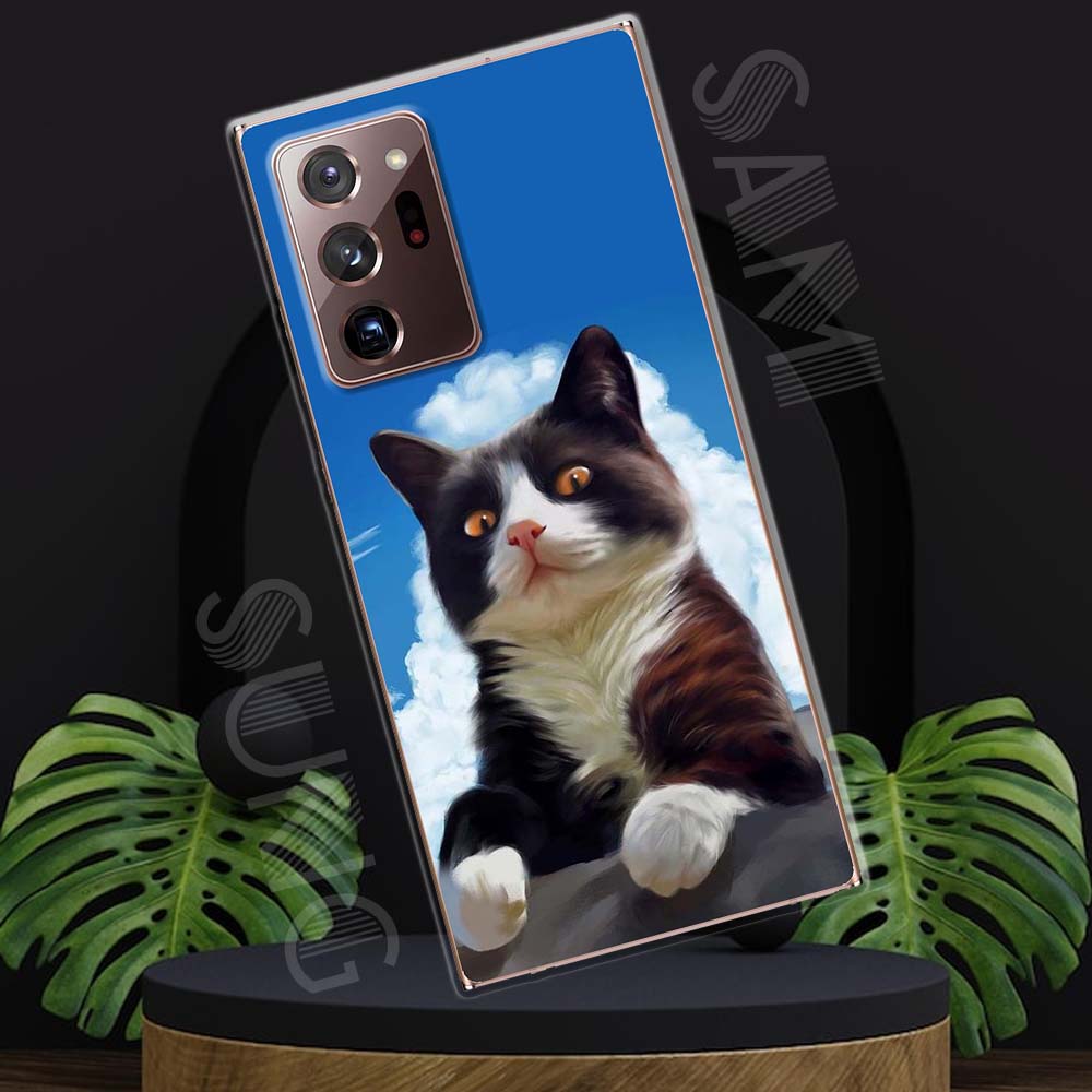 Ốp lưng Samsung Note 20 Ultra mẫu BST Mèo lười TPU