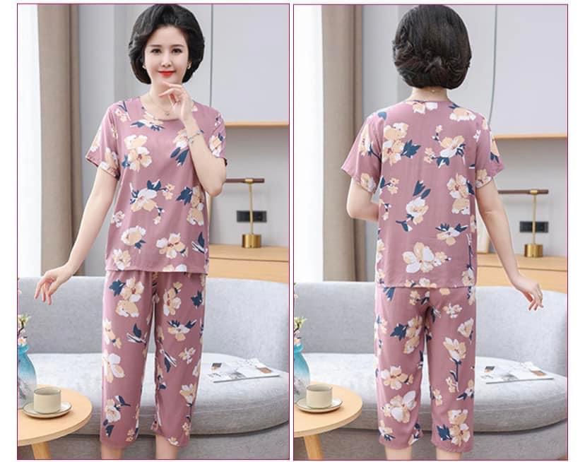 Bộ quần áo mặc nhà trung niên cho mẹ