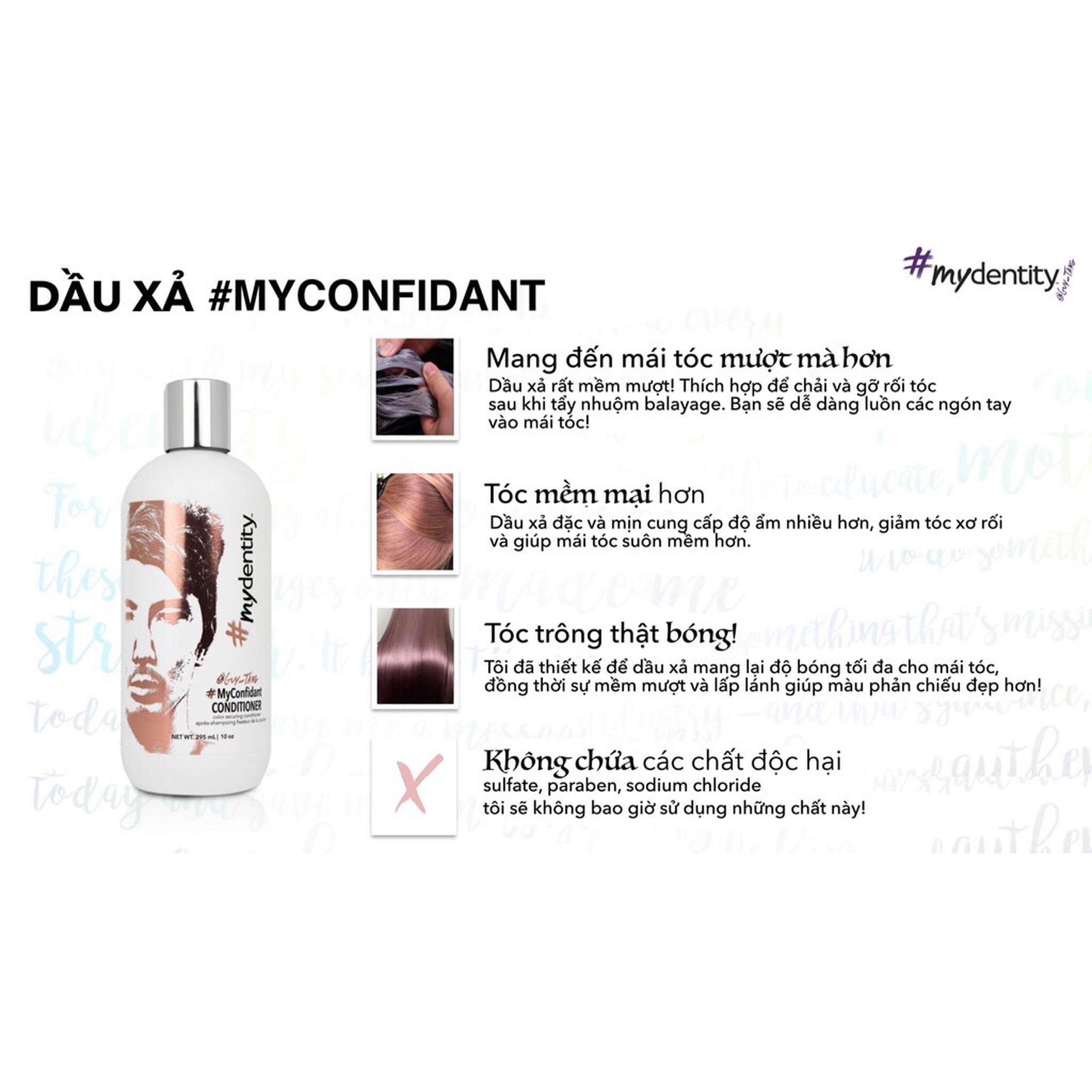 [HCM]Dầu gội xả chăm sóc tóc màu MYCONFIDANT MyDentity 1000mlx2