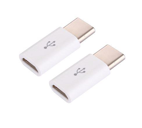 Combo 2 cái đầu chuyển đổi chân Micro USB (Cái) sang Type C