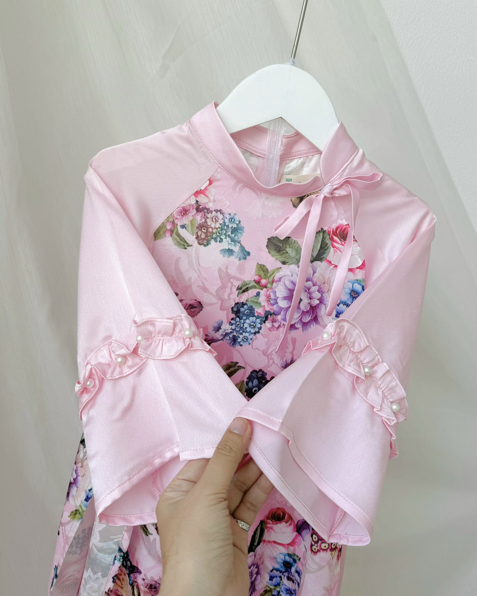 [NEW ARRIVAL] ÁO DÀI GẤM NGỌC HOA BÉ GÁI