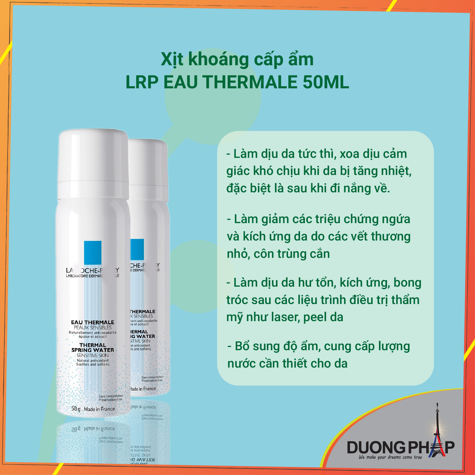 Xịt khoáng dưỡng da Lrp 50ml