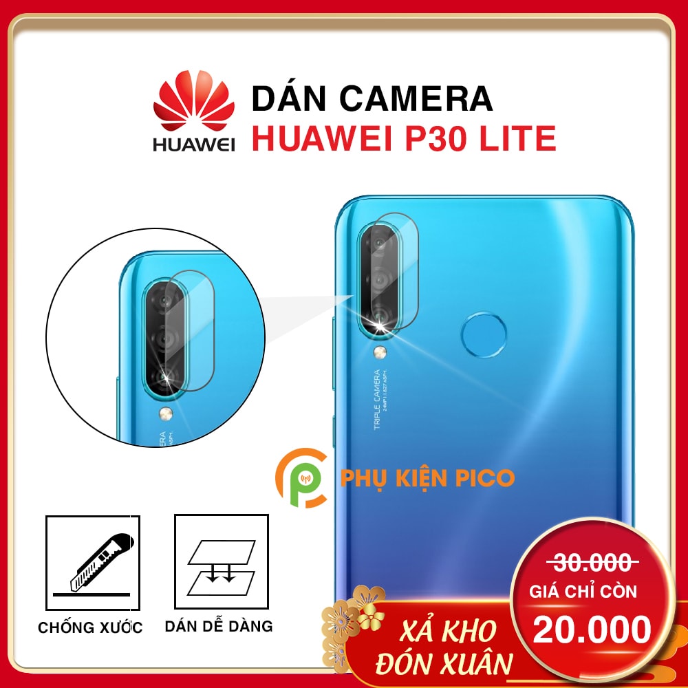 Cường lực camera Huawei P30 Lite độ cứng 9H trong suốt - Dán camera Huawei P30 Lite