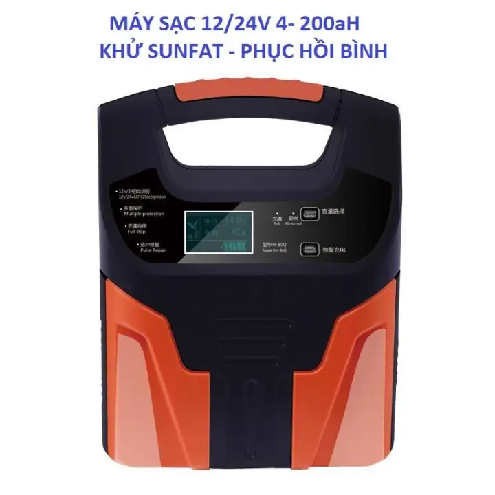 Sạc Ắc Quy , Nguồn sạc ắc quy Và Phục Hồi Bình Ắc Quy 12V 24V 200AH AJ-618C - Máy Sạc Acquy Khu sunf