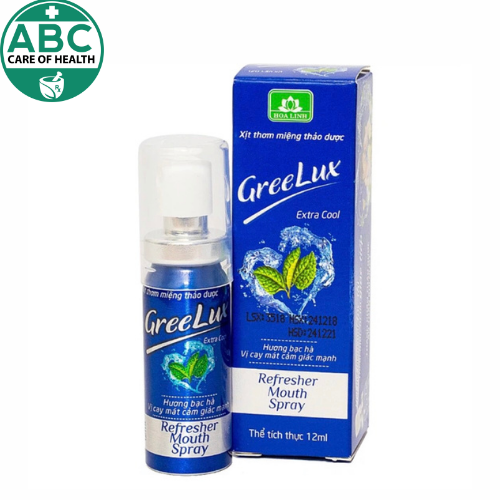 Xịt Thơm Miệng Thảo dược Greelux Fresh mint cool/ Extra Cool 12Ml