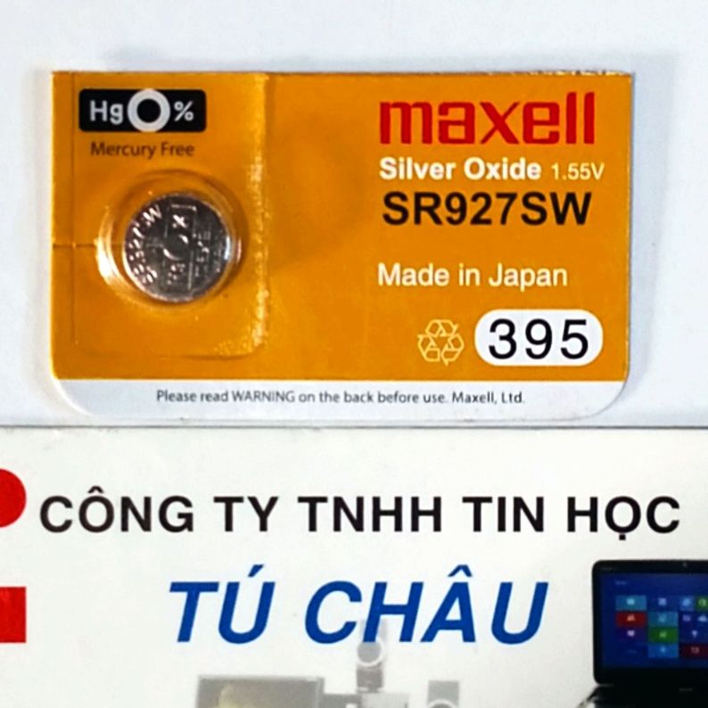 Pin sr927sw, 395 - 1.55v: maxell silver oxide
