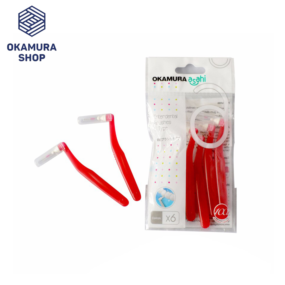 [HCM]Bàn chải kẽ răng Okamura Asahi dạng L