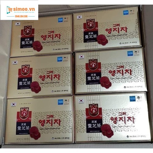 Hộp trà nấm linh chi thượng hạng hàn quốc 100 gói