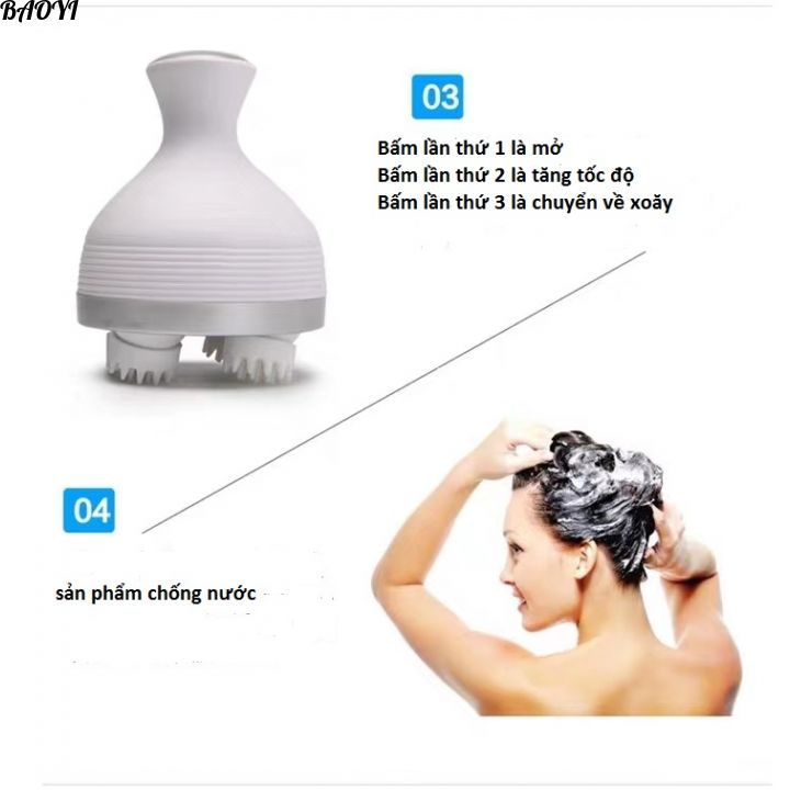Máy massage đầu mini chống nước