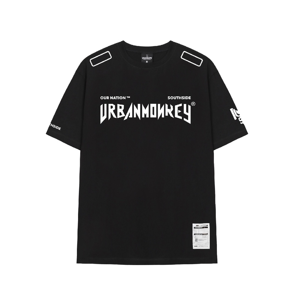 Áo Thun URBAN MONKEY SOUTHSIDE Đen Thun Cotton Dày Dặn