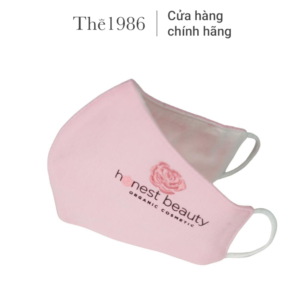 [Hàng Tặng - Không bán] Khẩu trang vải cao cấp màu hồng Honest