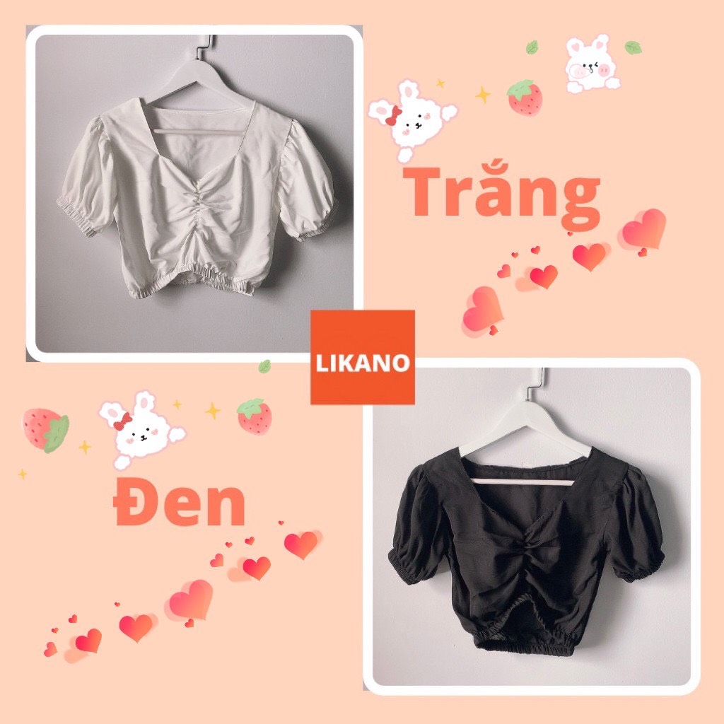 áo croptop nhún ngực chun eo sang chảnh