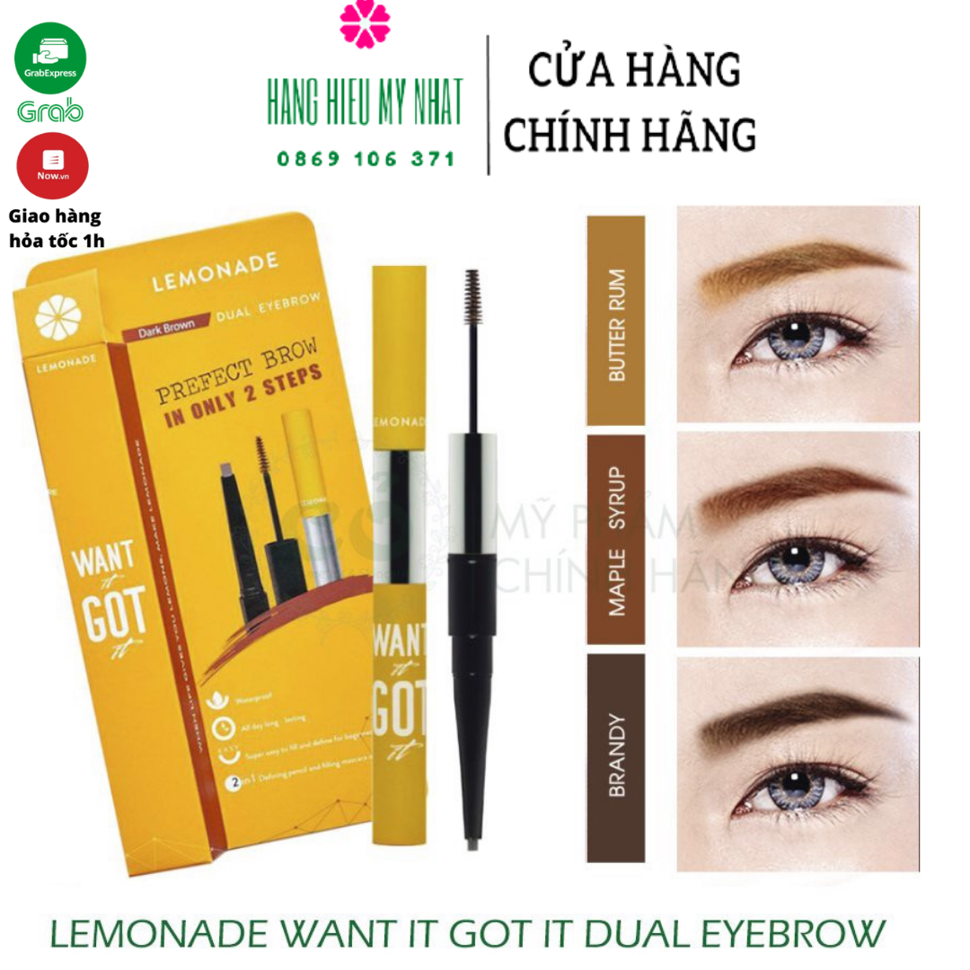 Chì kẻ mày 2 đầu Lemonade Want It Got It Dual Eyebrow 4g