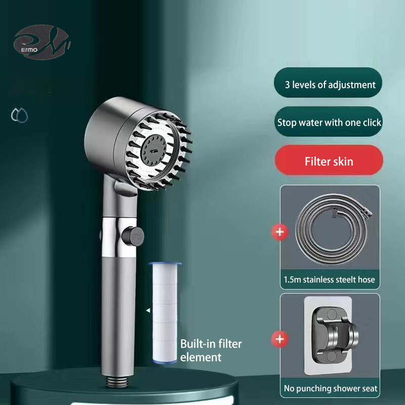 ERMO 🔧vòi sen tăng áp siêu mạnh Vòi hoa sen áp lực, điều chỉnh ba vị trí, vòi hoa sen áp lực cực cao