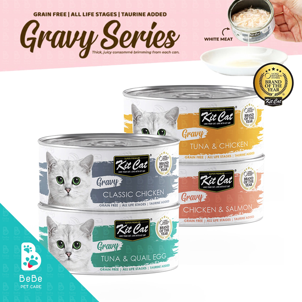[Combo 10 - 12 Lon] Pate KITCAT GRAVY Dạng Sốt Cho Mèo Mọi Lứa Tuổi