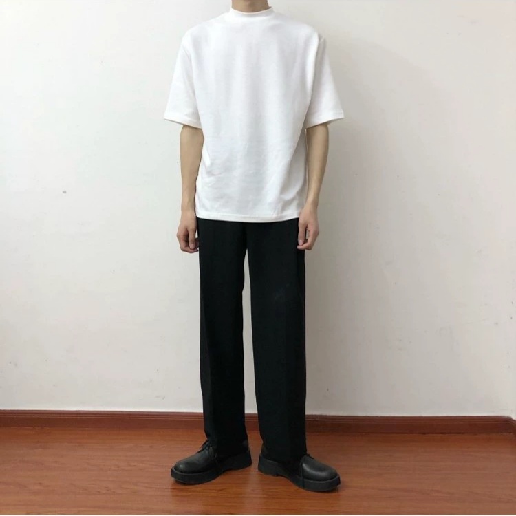 Áo thun unisex cổ ôm (cổ cao 1/3) BaSic CUD |GRU|