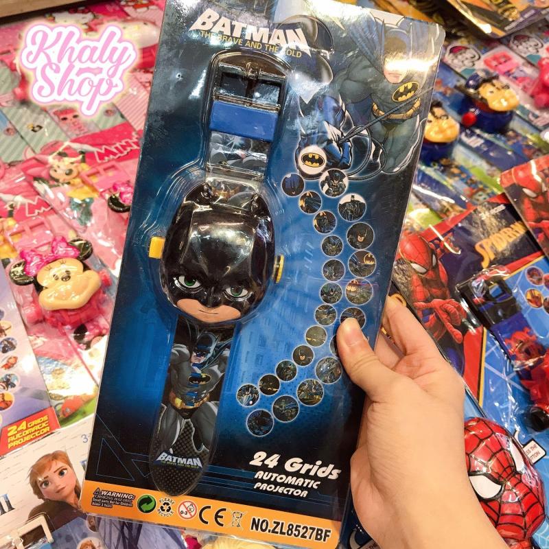 Giá bán Đồng hồ điện tử đeo tay chiếu ảnh hình Batman nổi 3D cho trẻ em bé trai màu đen siêu hot - 24NDH3DBT