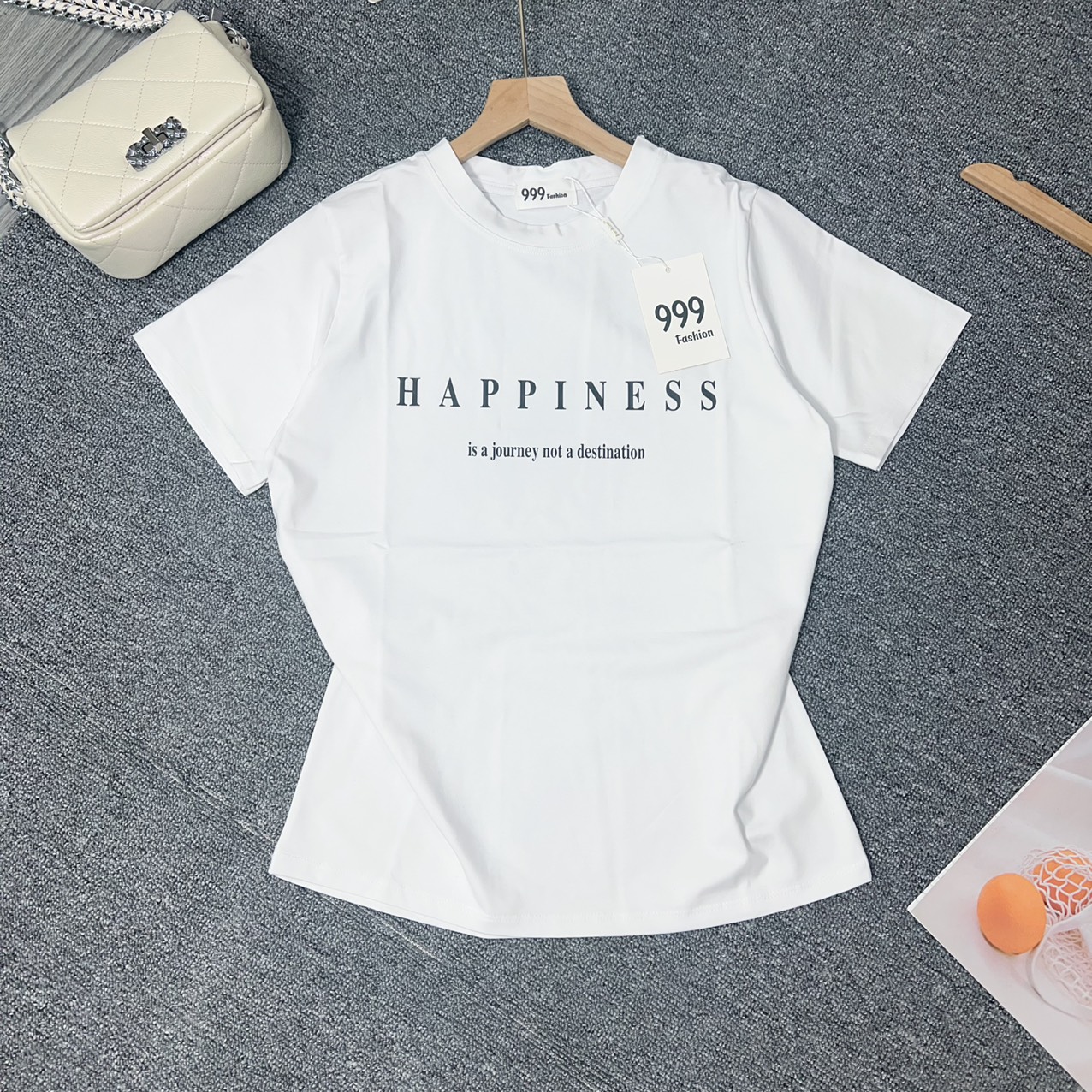 Áo thun cotton Thái dáng vừa ( mã thái HAPPINESS )