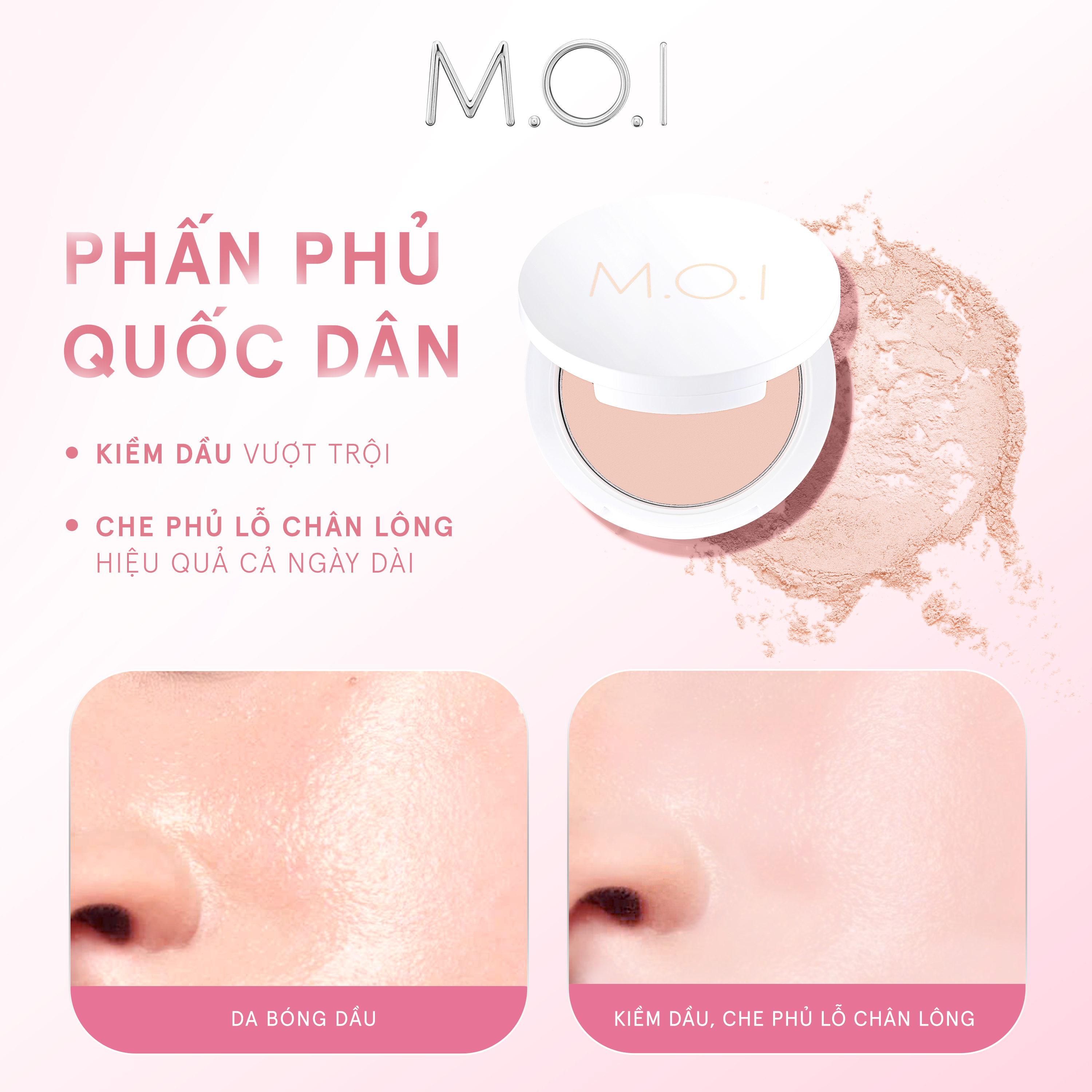 Phấn phủ MOI kiềm dầu Baby Skin Powder 10g